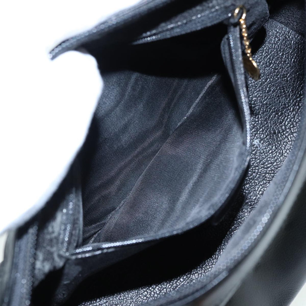 GUCCI Bamboo Hand Bag Leather 2way Black 000 122 0294 83372