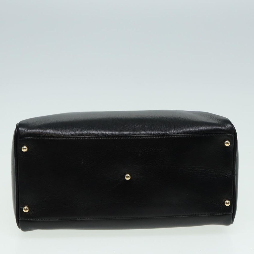 GUCCI Bamboo Hand Bag Leather 2way Black 000 122 0294 83372