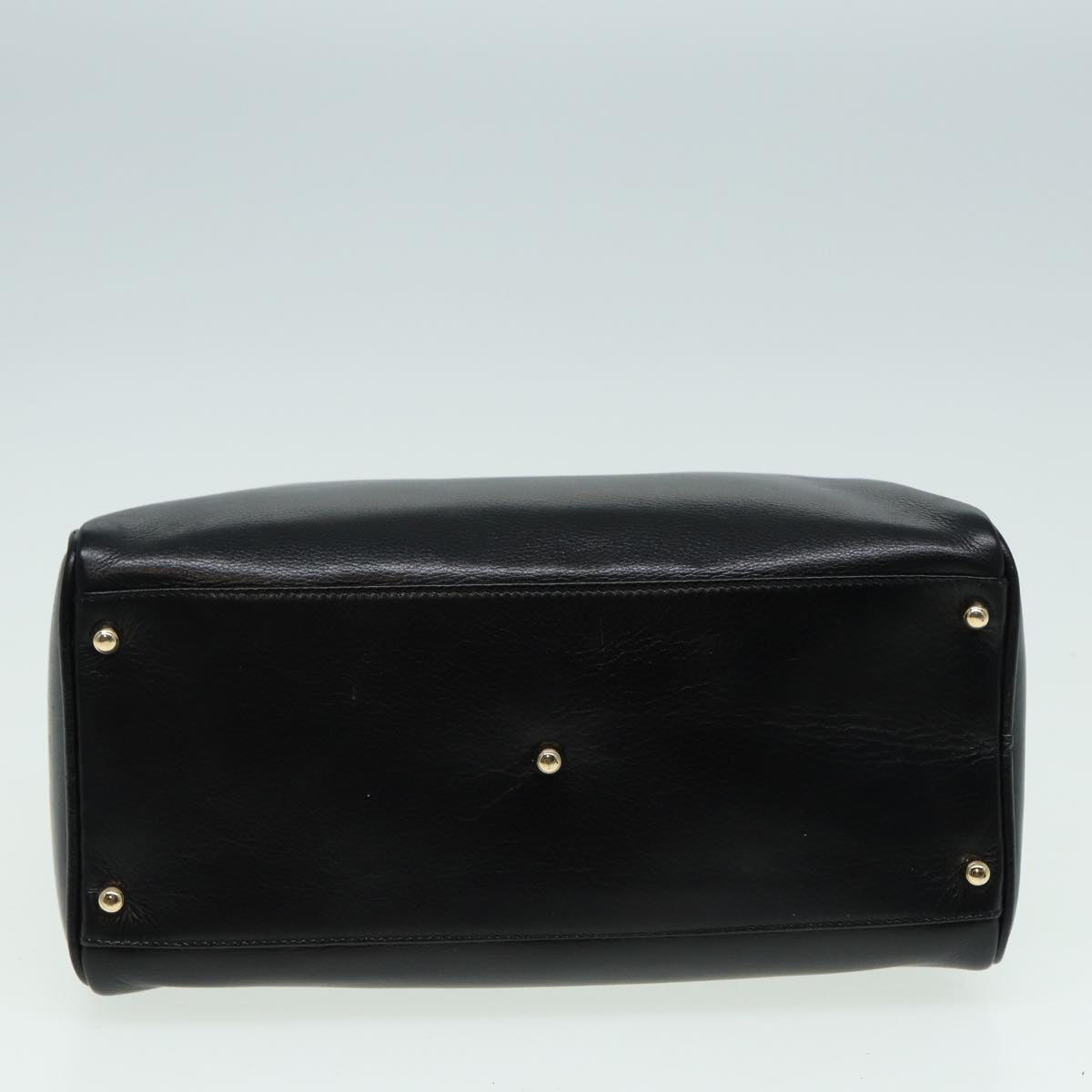 GUCCI Bamboo Hand Bag Leather 2way Black 000 122 0294 83372
