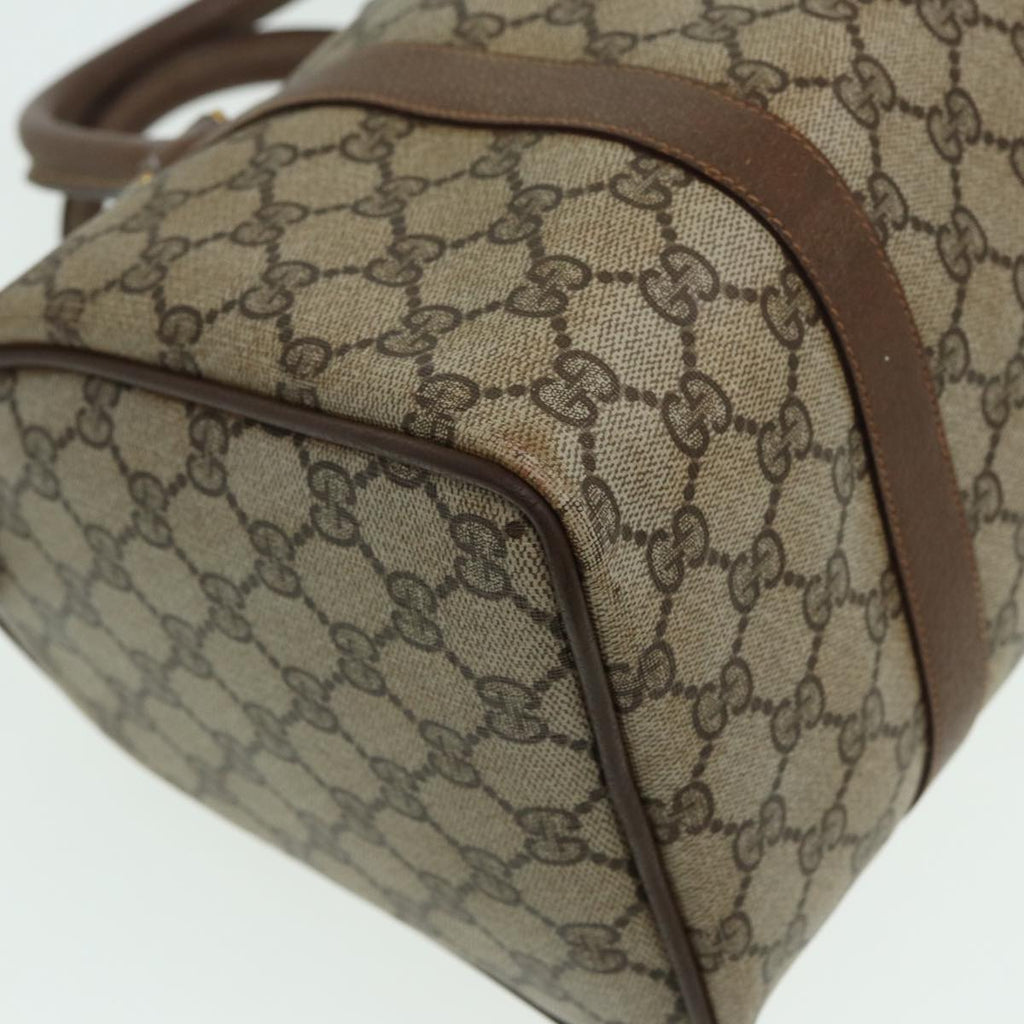 GUCCI GG Supreme Web Sherry Line Boston Bag PVC Beige Red 111 02 007 83384