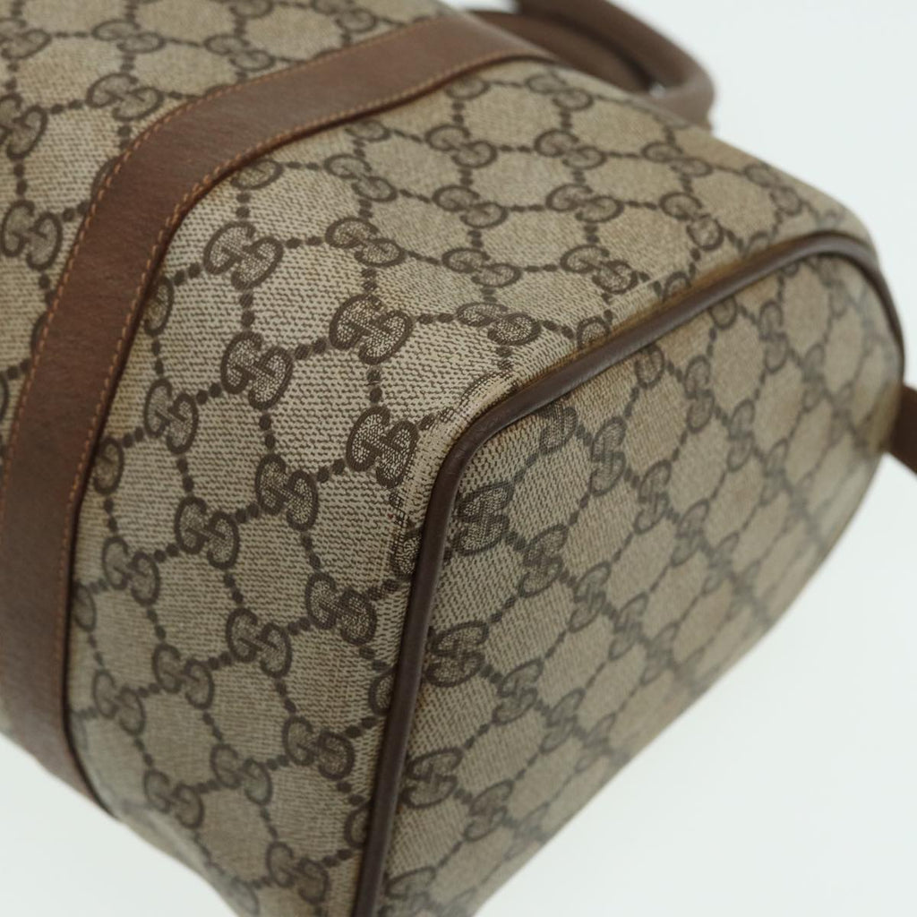 GUCCI GG Supreme Web Sherry Line Boston Bag PVC Beige Red 111 02 007 83384