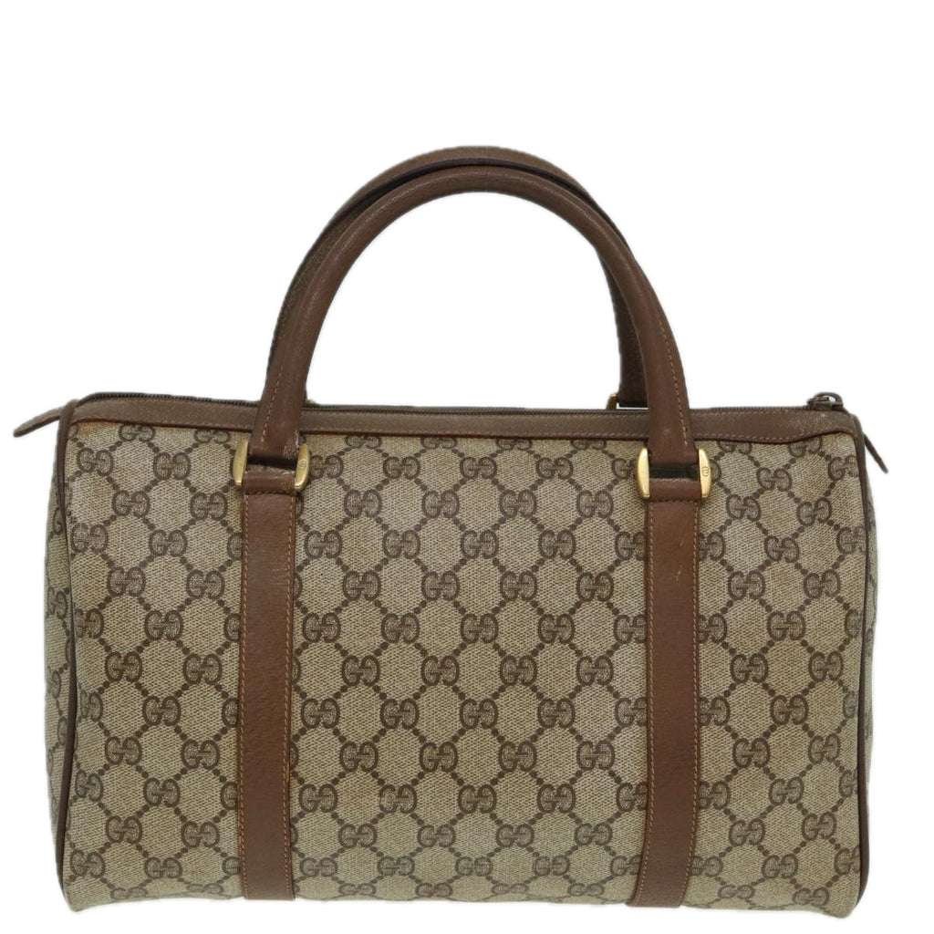 GUCCI GG Supreme Web Sherry Line Boston Bag PVC Beige Red 111 02 007 83384