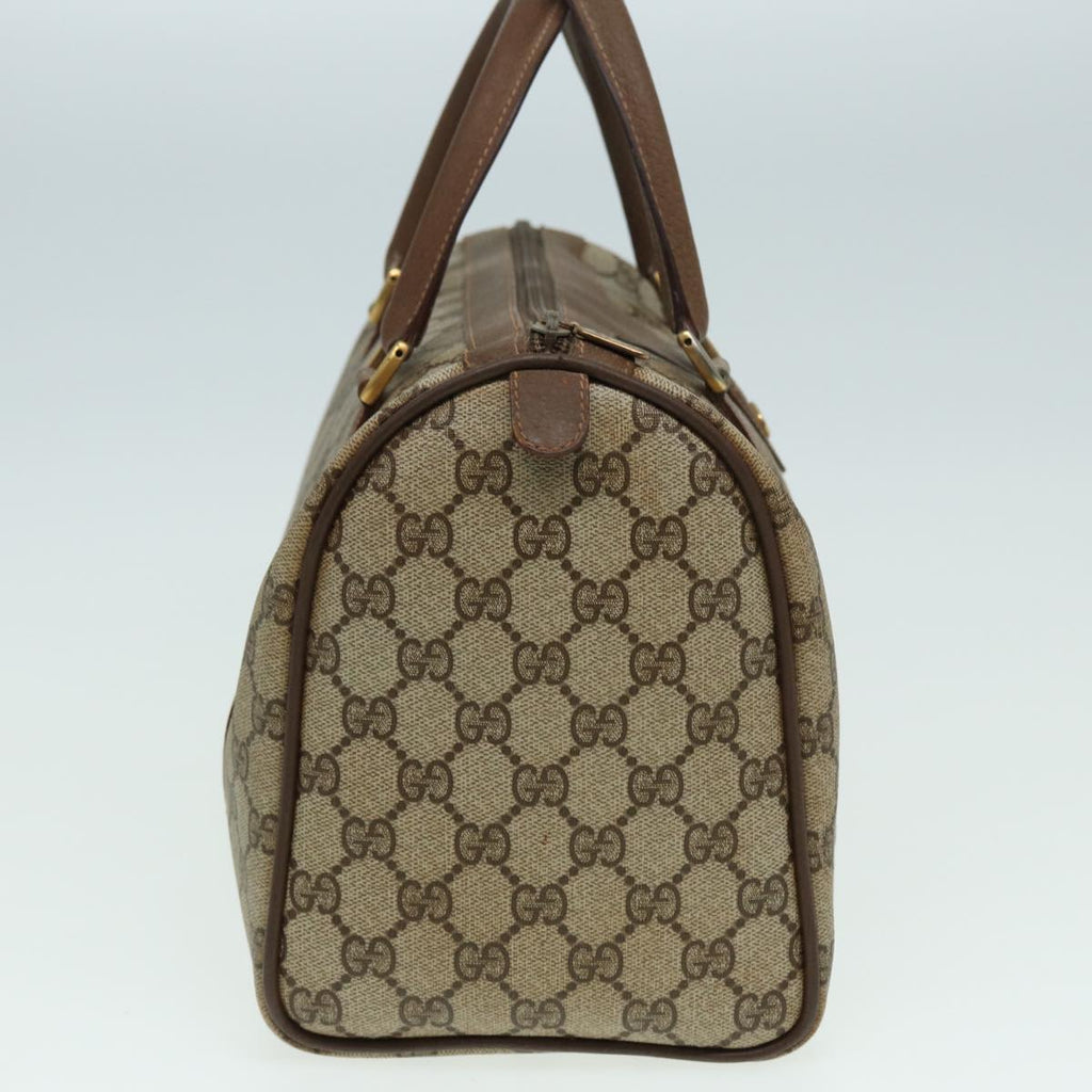 GUCCI GG Supreme Web Sherry Line Boston Bag PVC Beige Red 111 02 007 83384