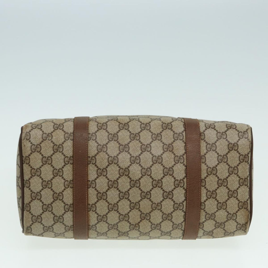 GUCCI GG Supreme Web Sherry Line Boston Bag PVC Beige Red 111 02 007 83384