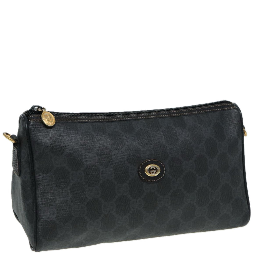 GUCCI GG Supreme Shoulder Bag PVC Black 156 02 086 83391
