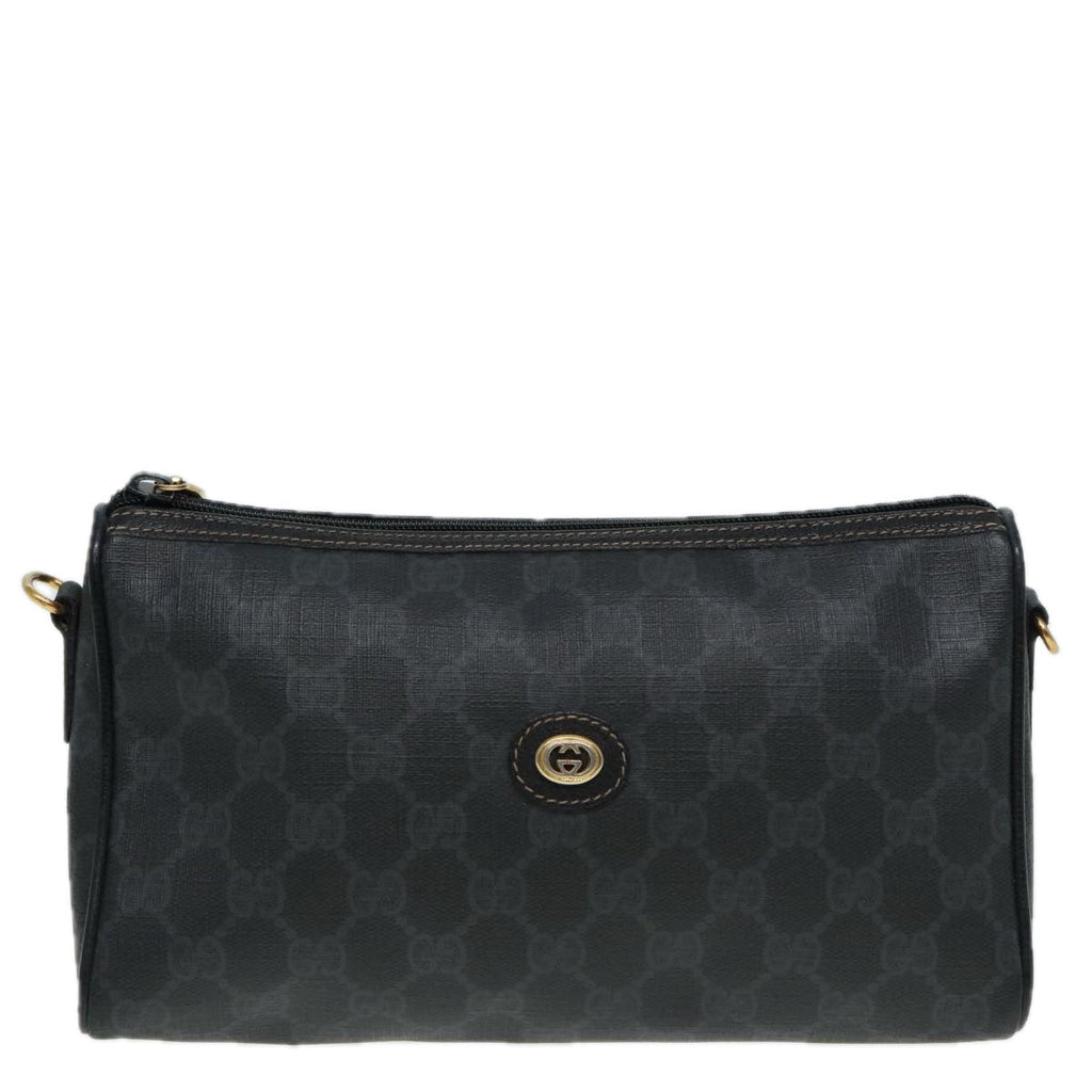 GUCCI GG Supreme Shoulder Bag PVC Black 156 02 086 83391