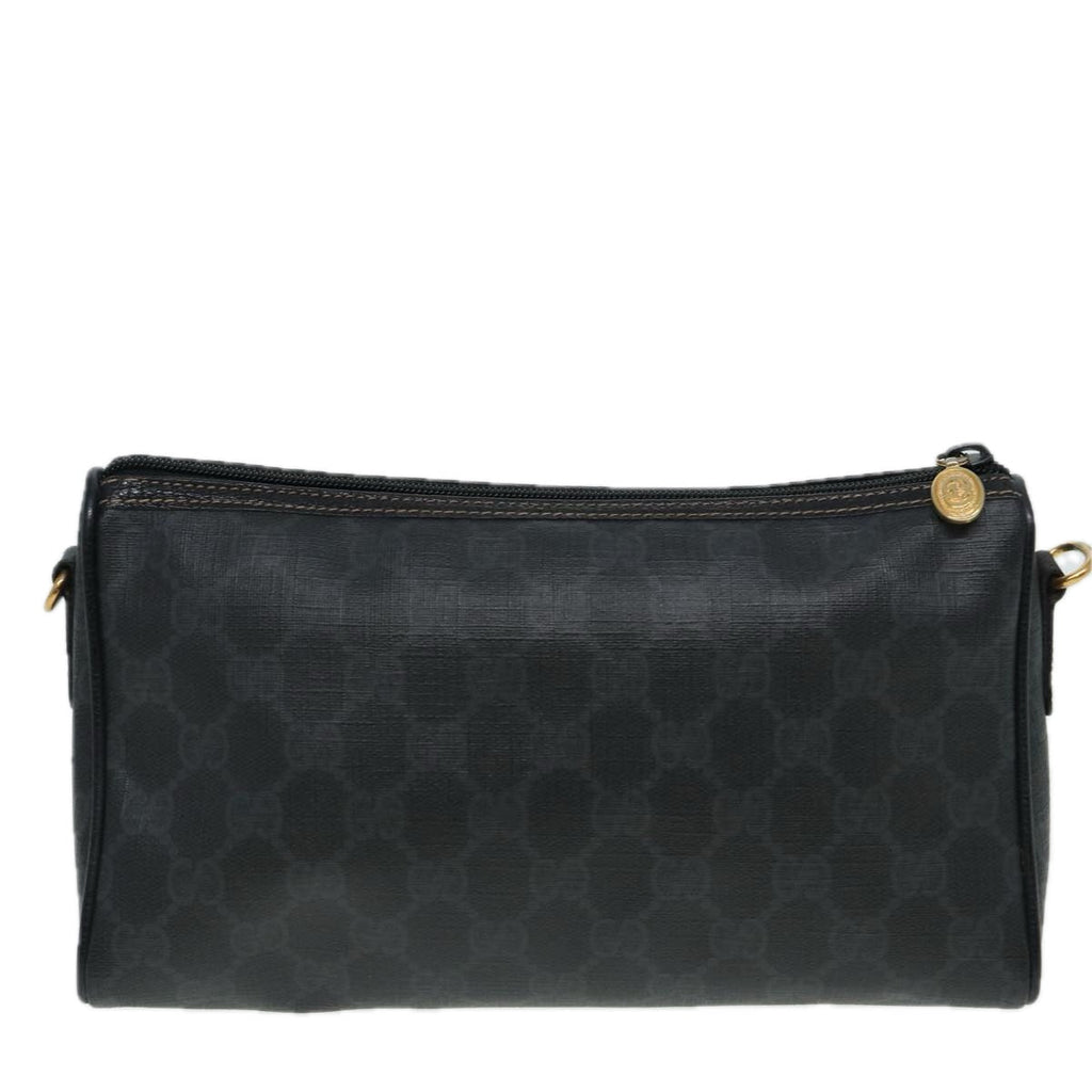 GUCCI GG Supreme Shoulder Bag PVC Black 156 02 086 83391