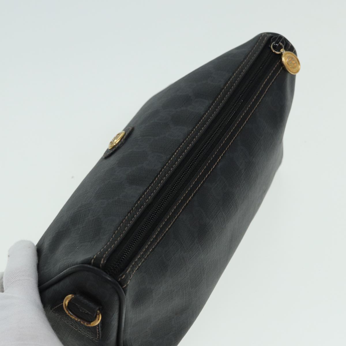 GUCCI GG Supreme Shoulder Bag PVC Black 156 02 086 83391