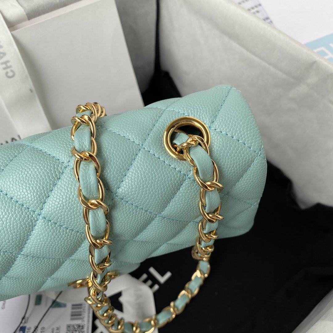 CHLMini Classic Handbag Light Blue For Women 7.9in/20cm