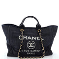 CHANEL Deauville Tote Denim Medium