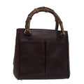 GUCCI Bamboo Hand Bag Leather Brown 000 122 0316 83411