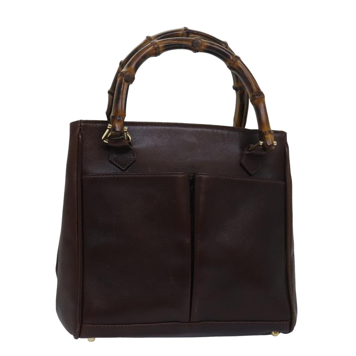 GUCCI Bamboo Hand Bag Leather Brown 000 122 0316 83411