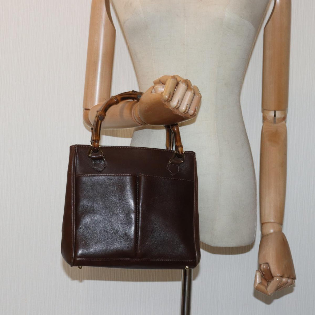 GUCCI Bamboo Hand Bag Leather Brown 000 122 0316 83411