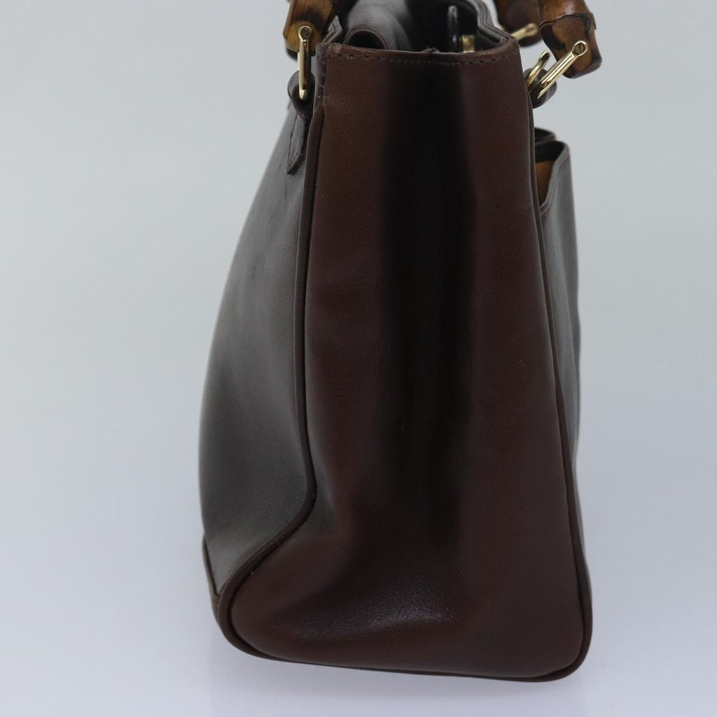 GUCCI Bamboo Hand Bag Leather Brown 000 122 0316 83411