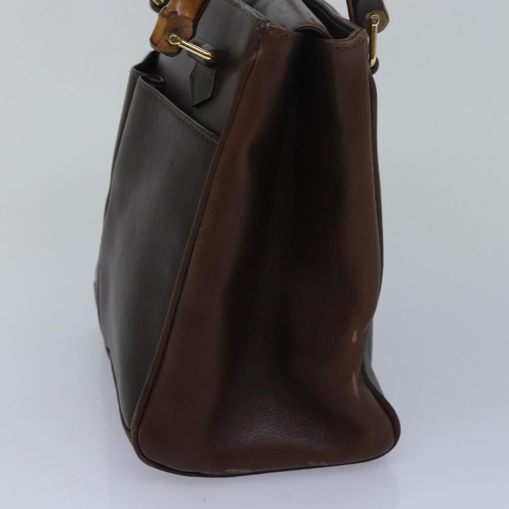 GUCCI Bamboo Hand Bag Leather Brown 000 122 0316 83411