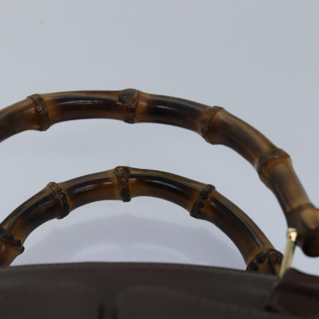 GUCCI Bamboo Hand Bag Leather Brown 000 122 0316 83411