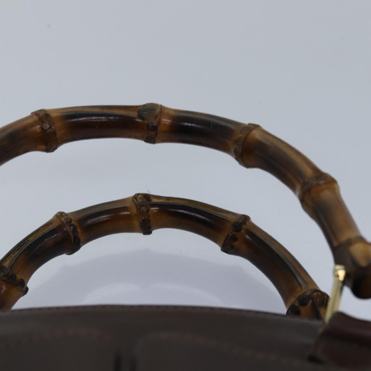 GUCCI Bamboo Hand Bag Leather Brown 000 122 0316 83411
