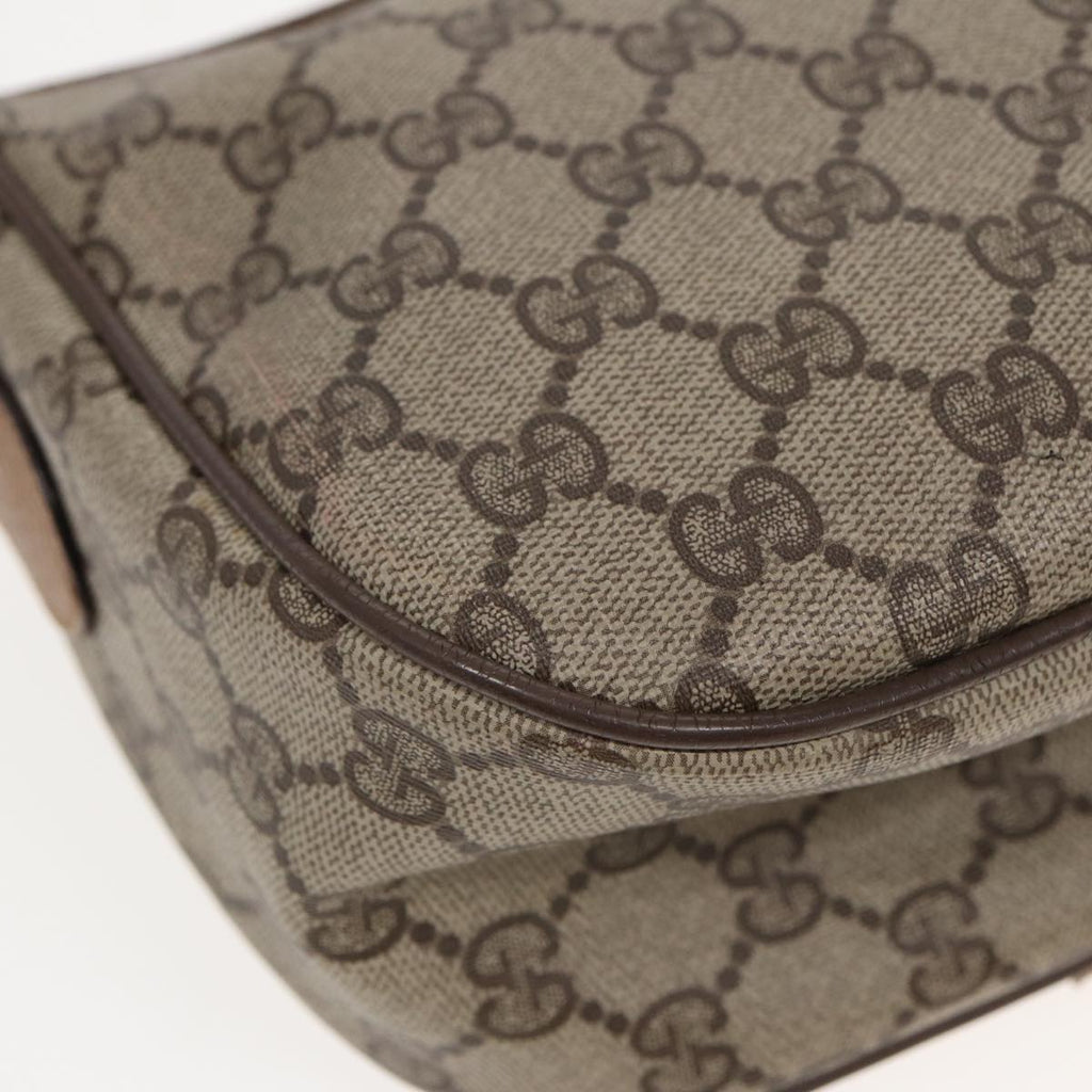 GUCCI GG Supreme Web Sherry Line Shoulder Bag PVC Beige Red 89 01 032 83419