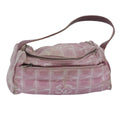 CHANEL New Travel Line Hand Bag Nylon Pink CC 83428