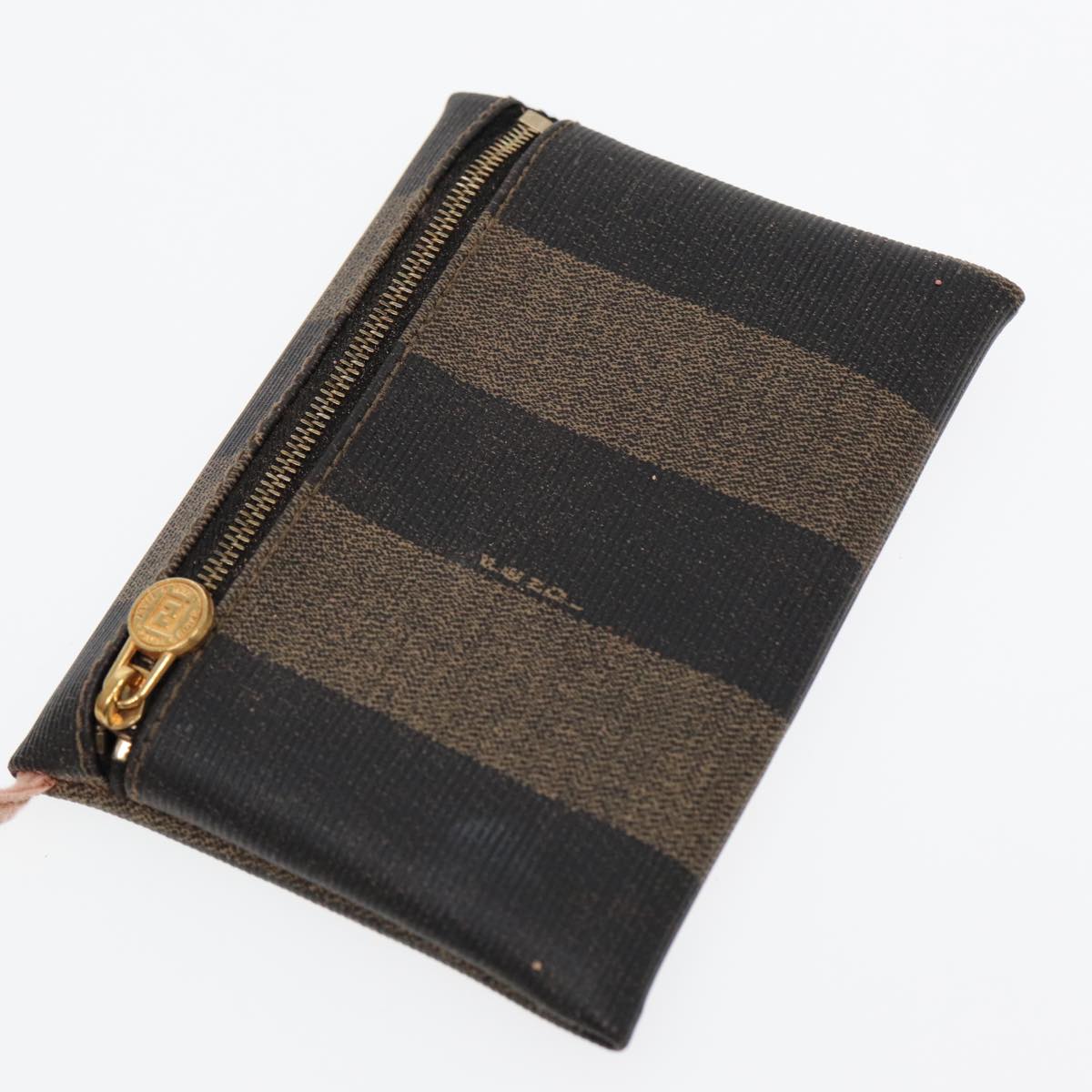 FENDI Pecan Canvas Shoulder Bag Brown Black 83448