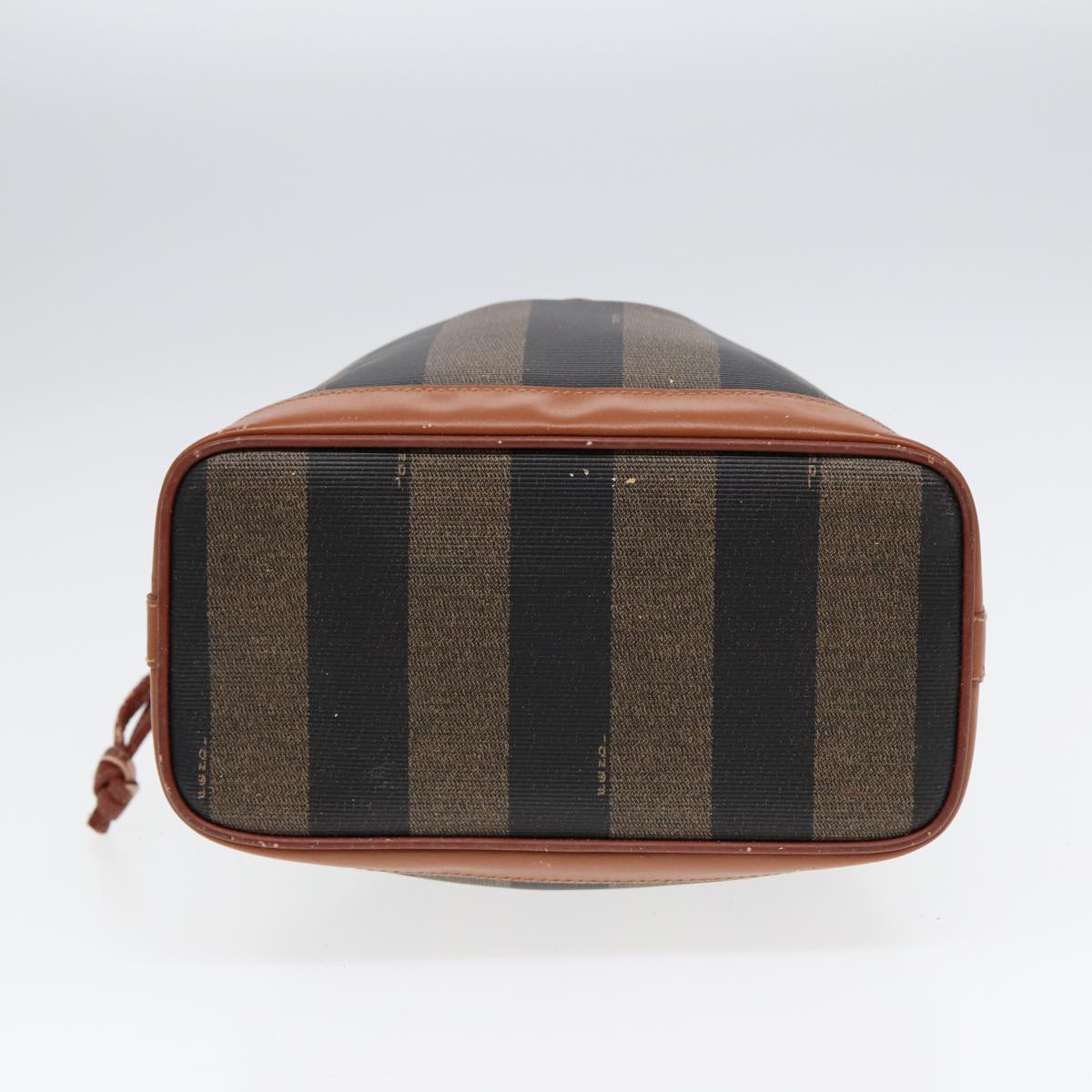 FENDI Pecan Canvas Shoulder Bag Brown Black 83448