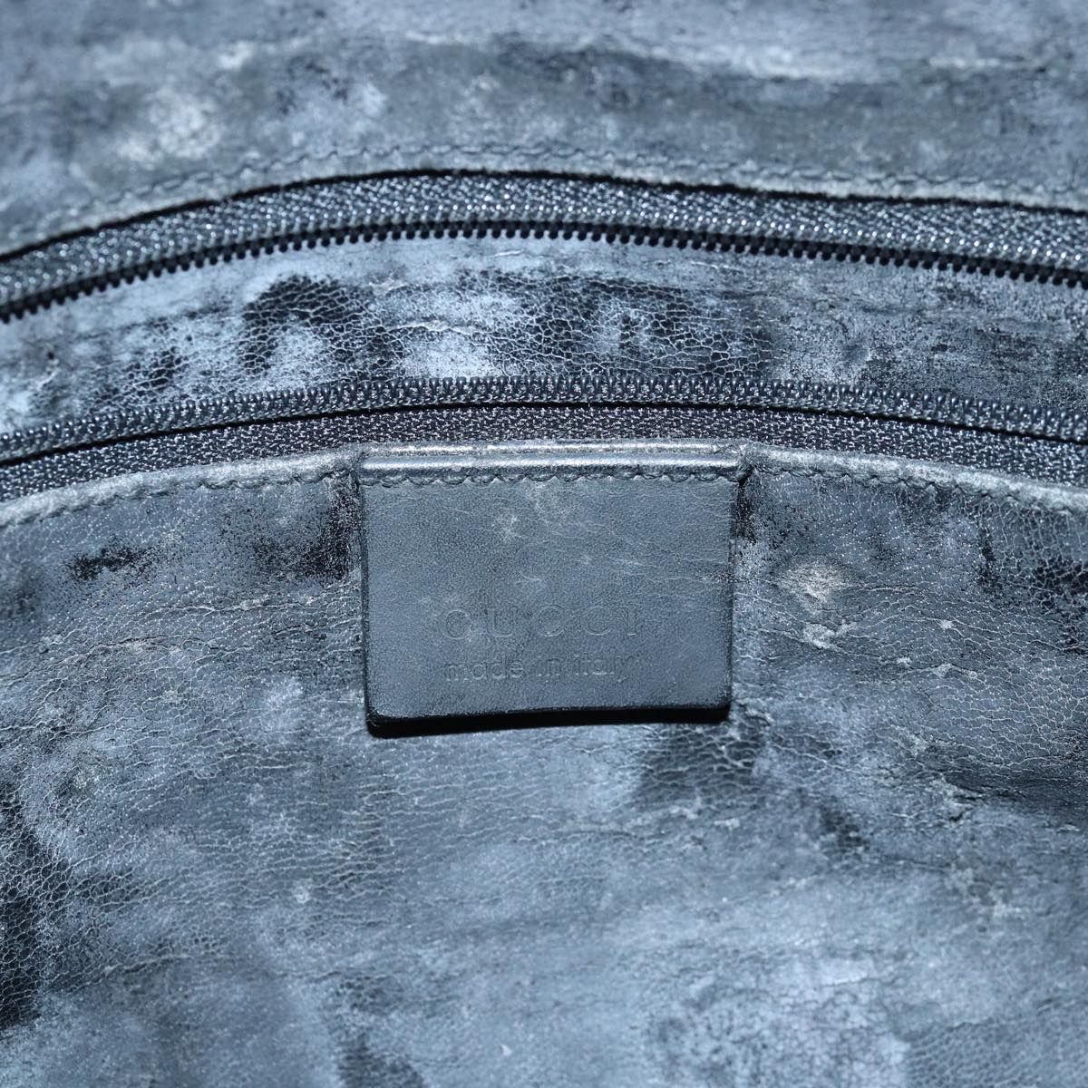 GUCCI Bamboo Hand Bag Suede 2way Black 83450