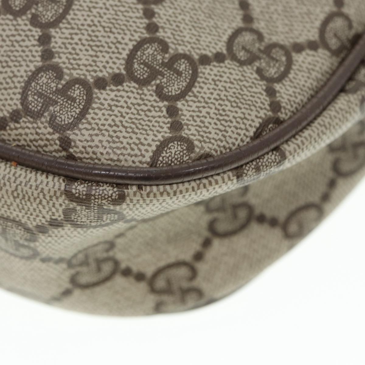 GUCCI GG Supreme Web Sherry Line Clutch Bag PVC Beige Red 89 01 034 83463