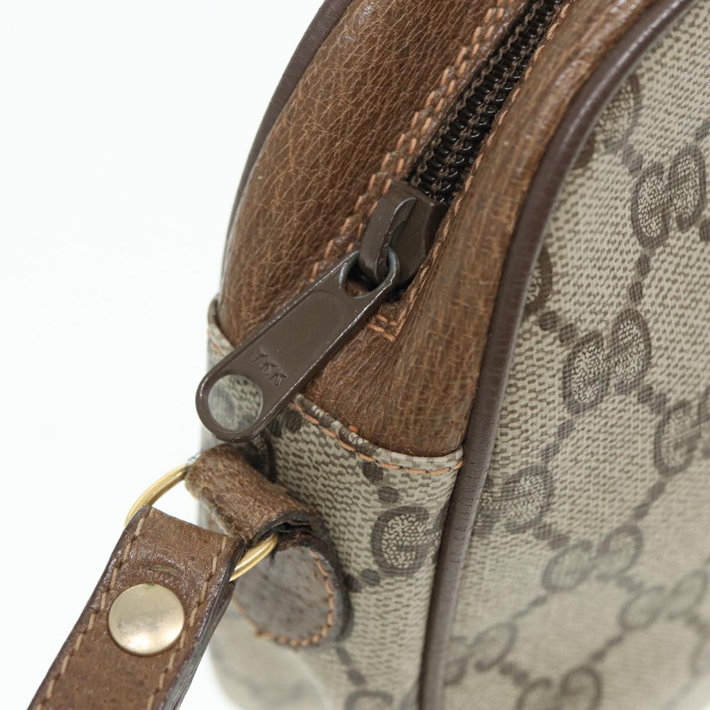 GUCCI GG Supreme Web Sherry Line Clutch Bag PVC Beige Red 89 01 034 83463