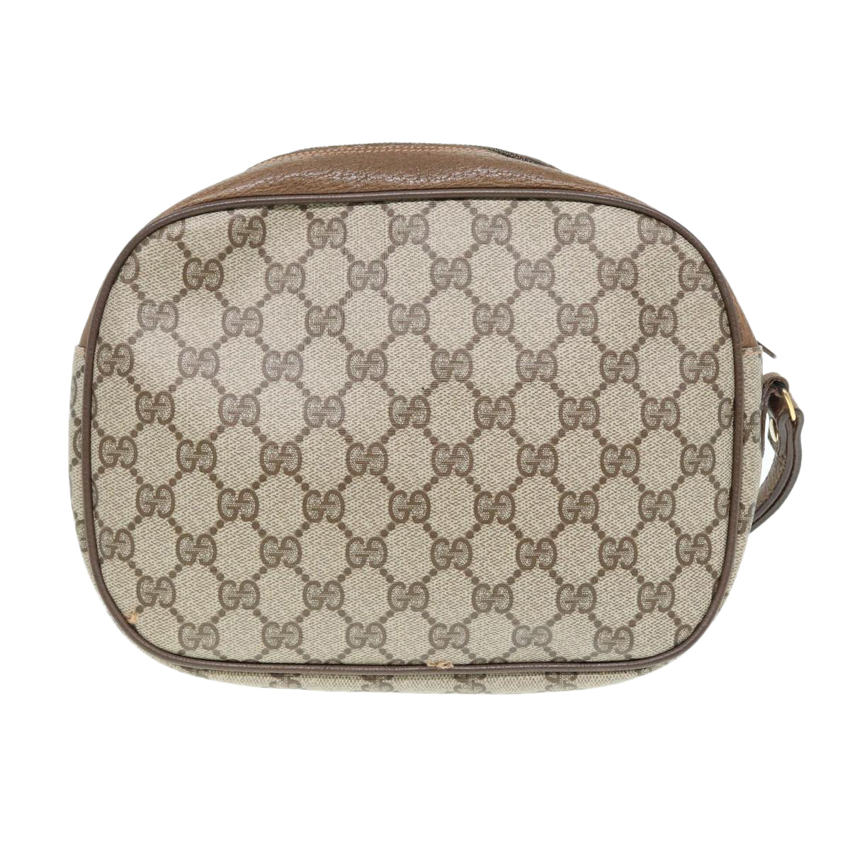 GUCCI GG Supreme Web Sherry Line Clutch Bag PVC Beige Red 89 01 034 83463