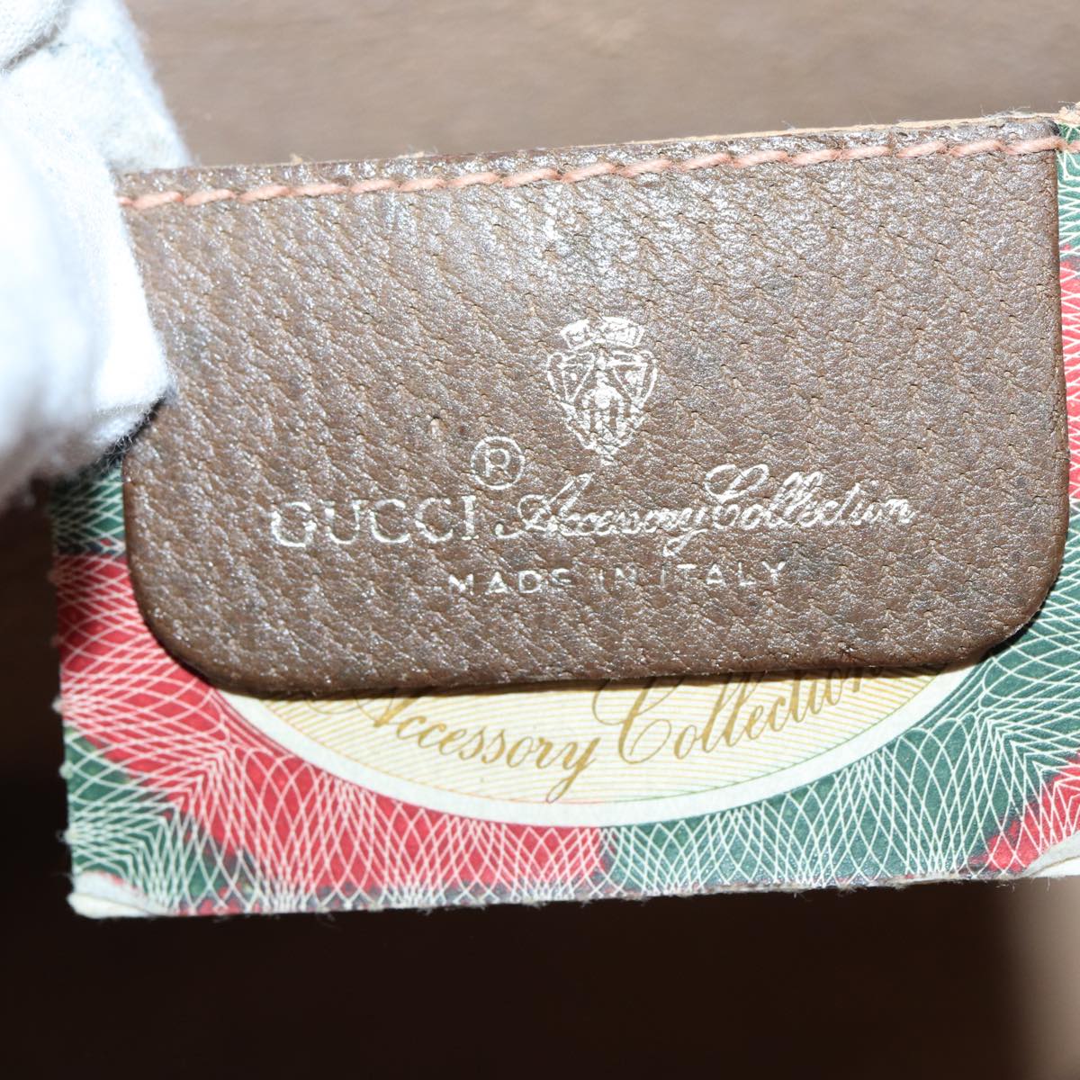 GUCCI GG Supreme Clutch Bag PVC Leather Beige 89 02 075 83474