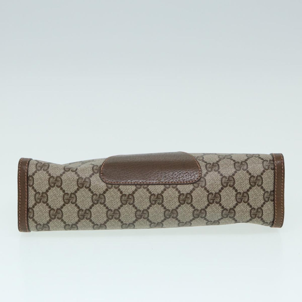 GUCCI GG Supreme Clutch Bag PVC Leather Beige 89 02 075 83474