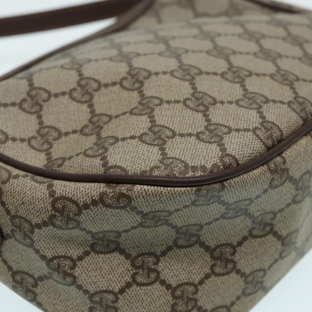 GUCCI GG canvas Web Sherry Line Shoulder Bag PVC Leather Beige 83475
