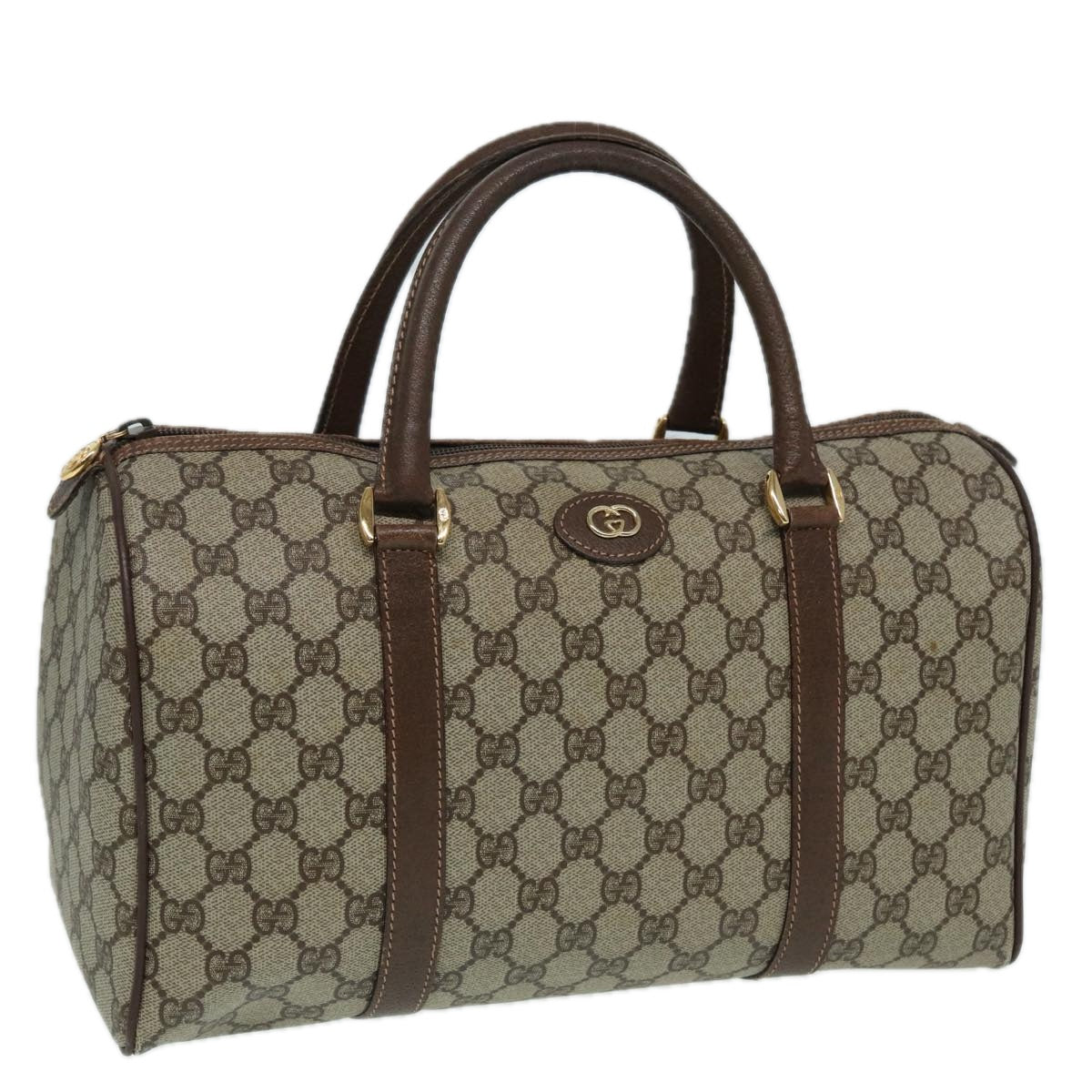 GUCCI GG Supreme Boston Bag PVC Beige 003 39 6842 3 83495