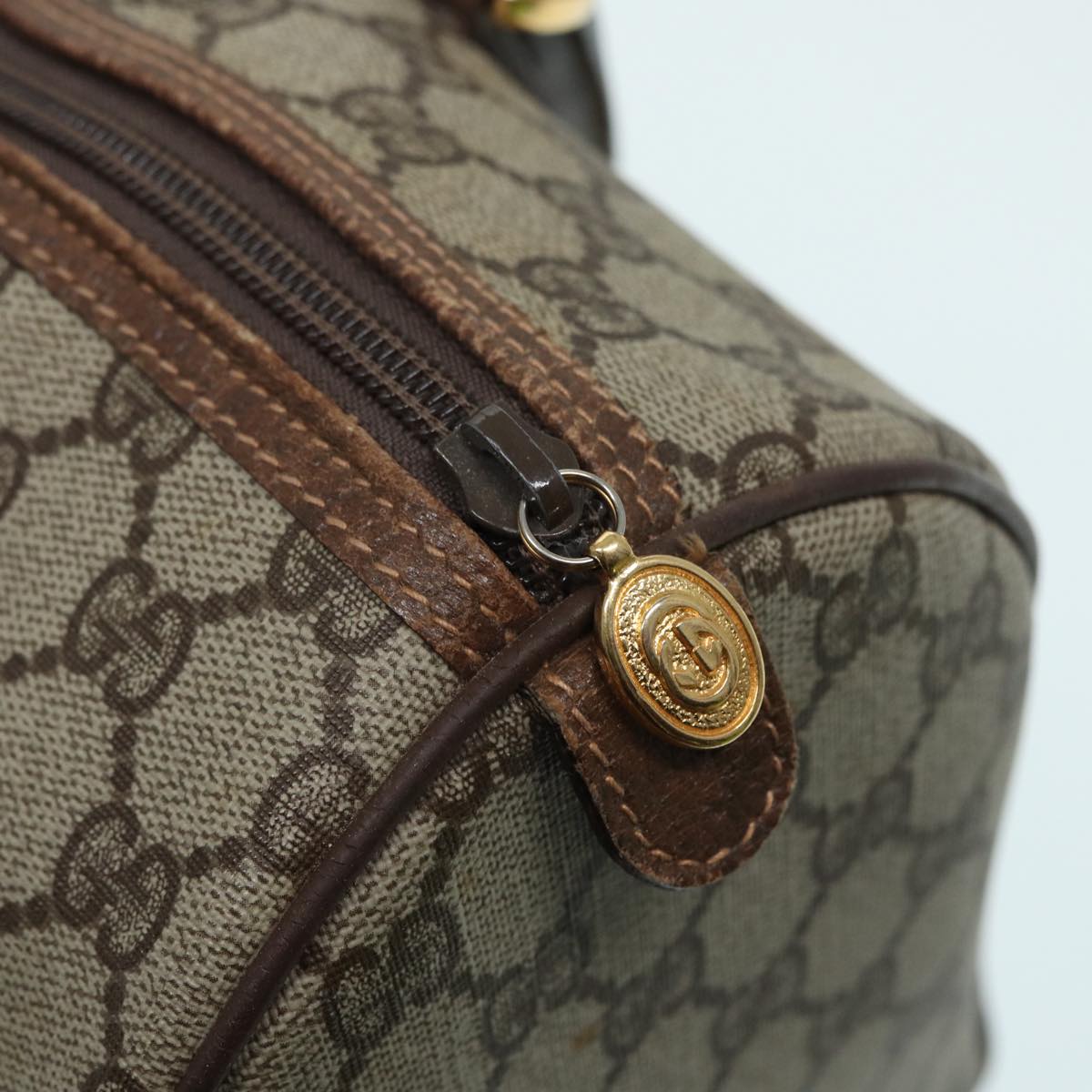 GUCCI GG Supreme Boston Bag PVC Beige 003 39 6842 3 83495