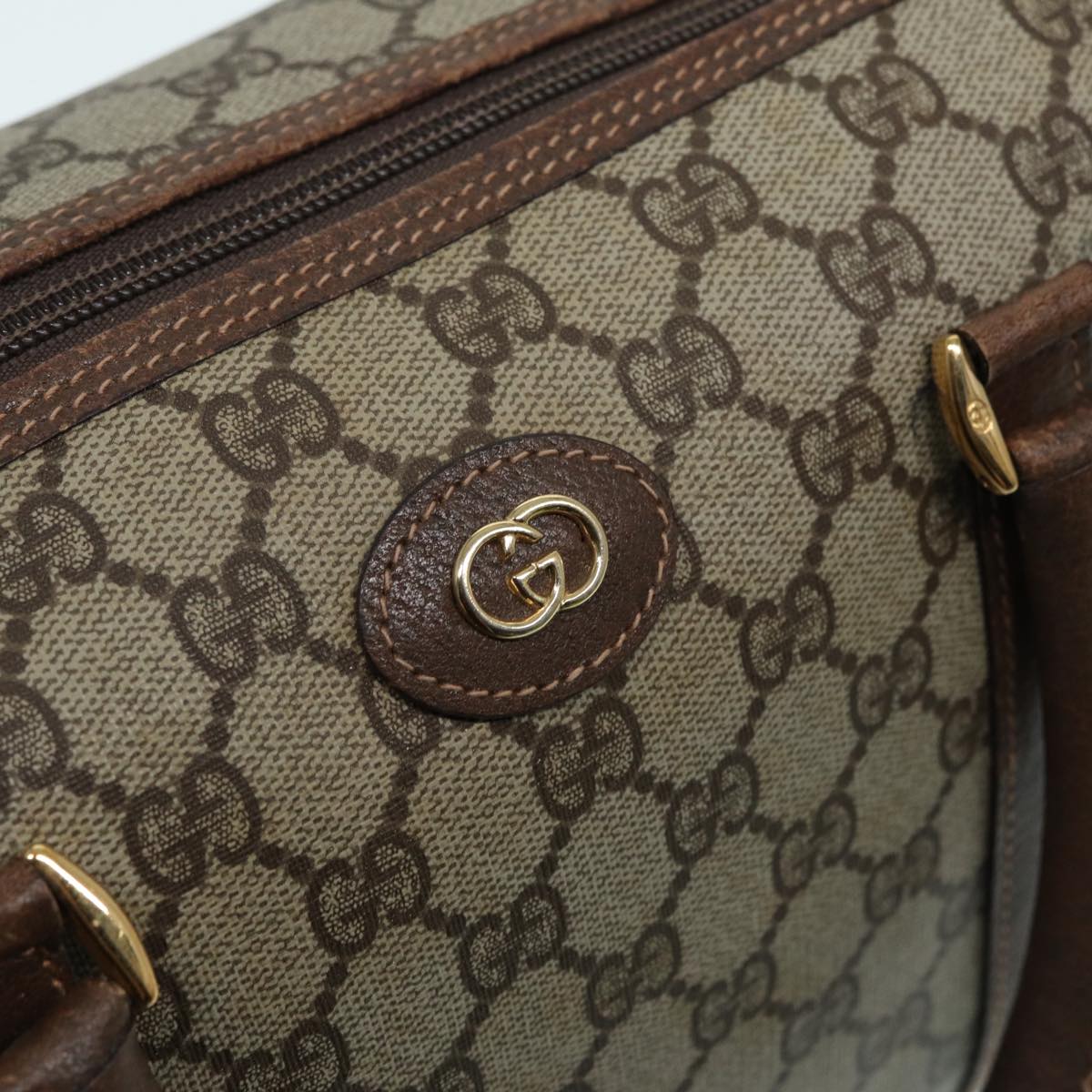 GUCCI GG Supreme Boston Bag PVC Beige 003 39 6842 3 83495