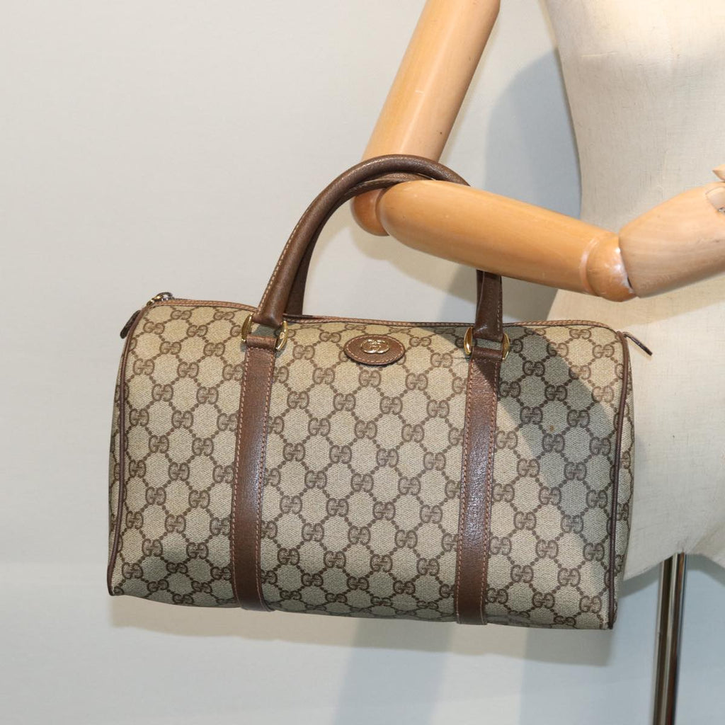 GUCCI GG Supreme Boston Bag PVC Beige 003 39 6842 3 83495