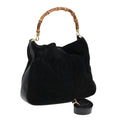 GUCCI Bamboo Hand Bag Suede Brown 002 1186 026 83497