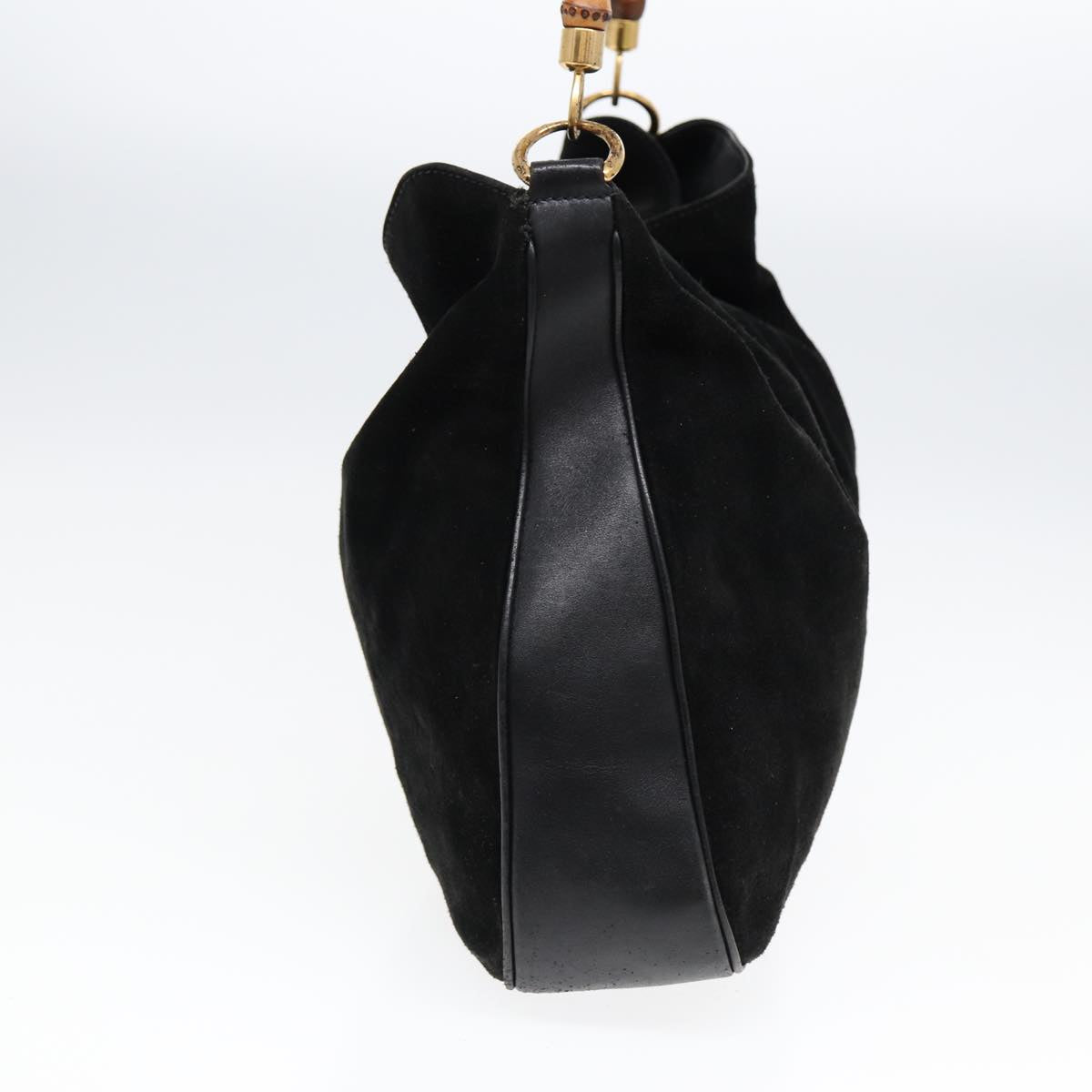 GUCCI Bamboo Hand Bag Suede Brown 002 1186 026 83497