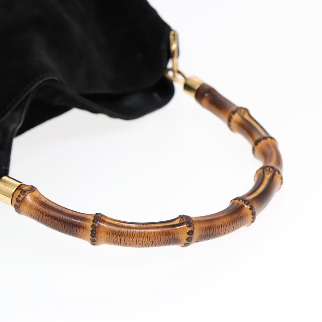 GUCCI Bamboo Hand Bag Suede Brown 002 1186 026 83497