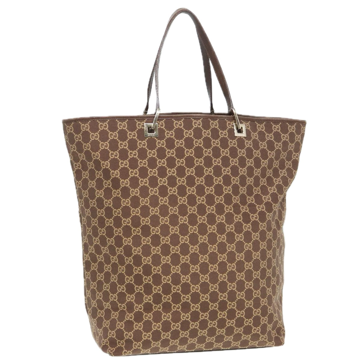 GUCCI GG Canvas Tote Bag Brown 83498