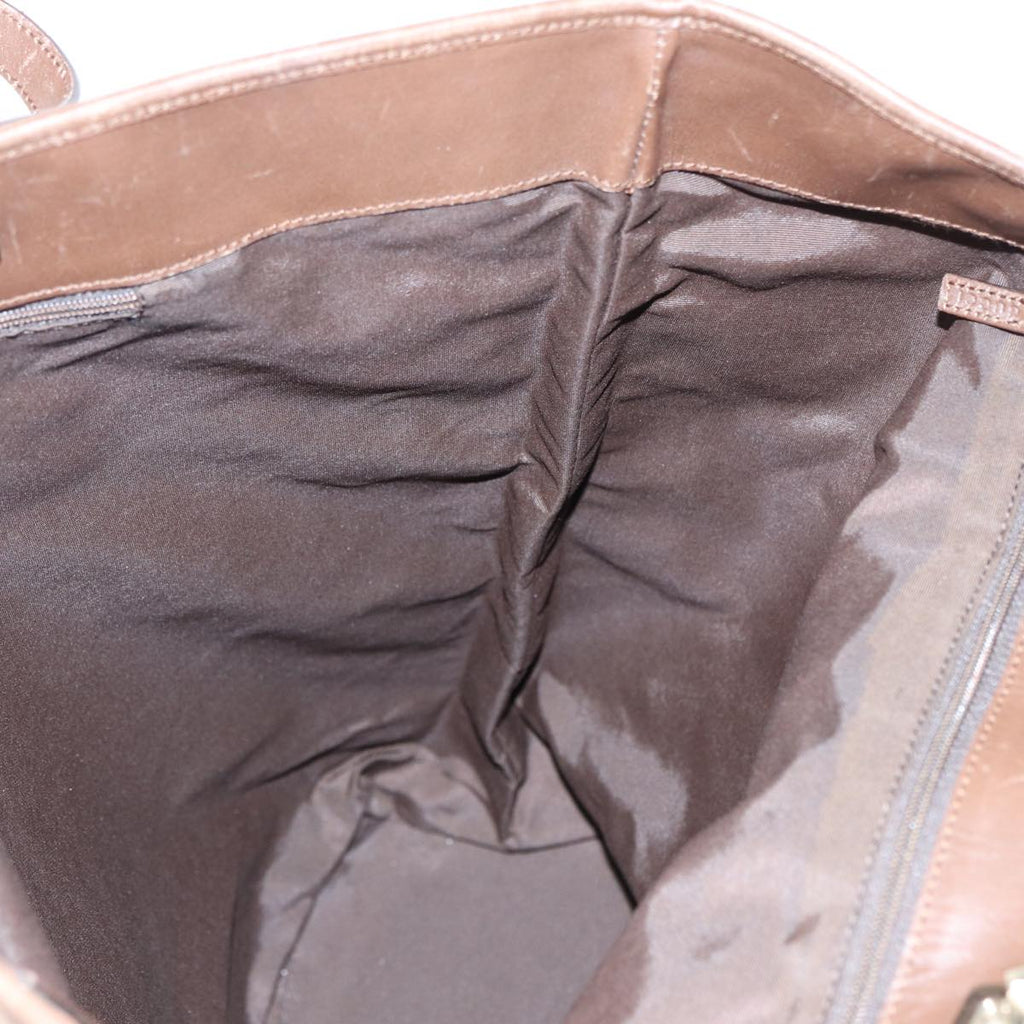 GUCCI GG Canvas Tote Bag Brown 83498
