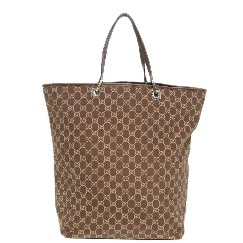 GUCCI GG Canvas Tote Bag Brown 83498