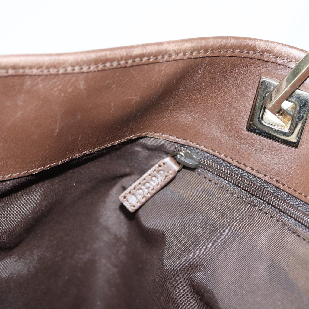 GUCCI GG Canvas Tote Bag Brown 83498