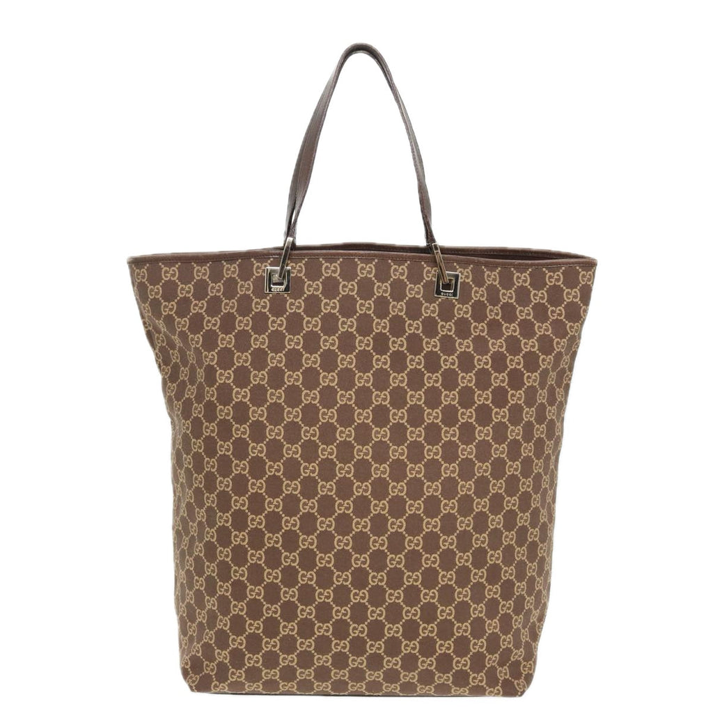 GUCCI GG Canvas Tote Bag Brown 83498