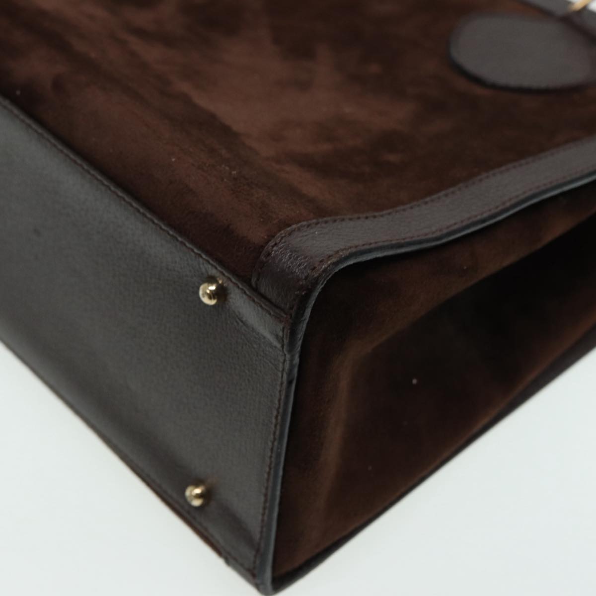 GUCCI Bamboo Hand Bag Suede Brown 002 1186 026 83499
