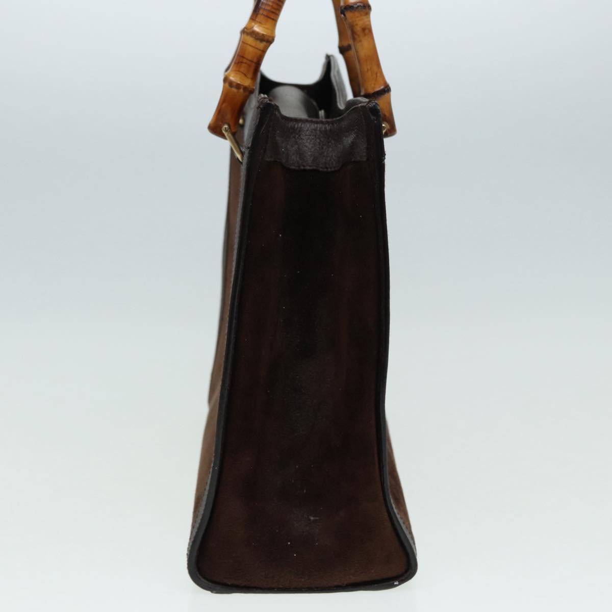 GUCCI Bamboo Hand Bag Suede Brown 002 1186 026 83499