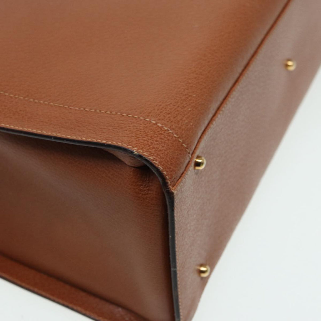 GUCCI Bamboo Hand Bag Leather Brown 002 1186 0259 83656