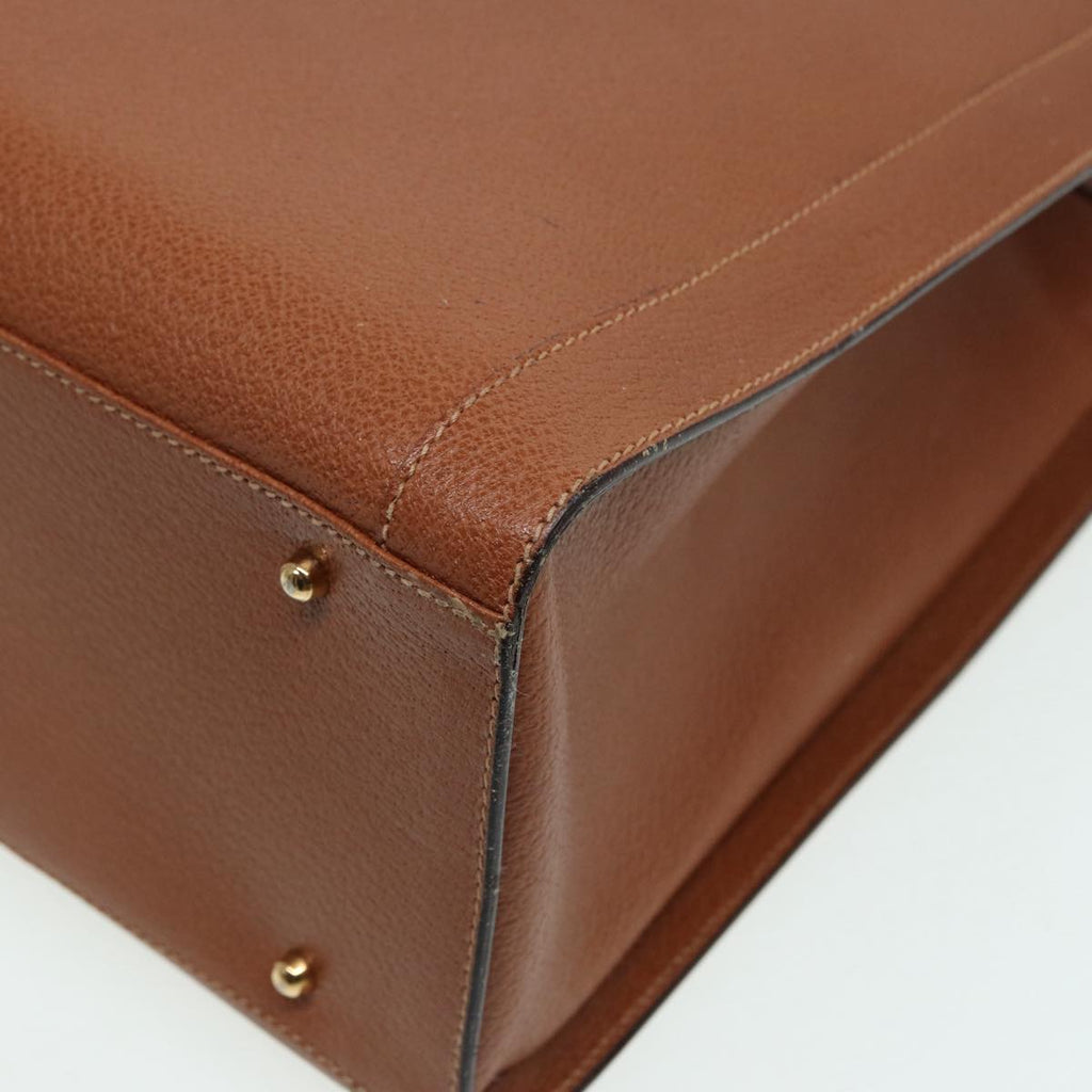 GUCCI Bamboo Hand Bag Leather Brown 002 1186 0259 83656