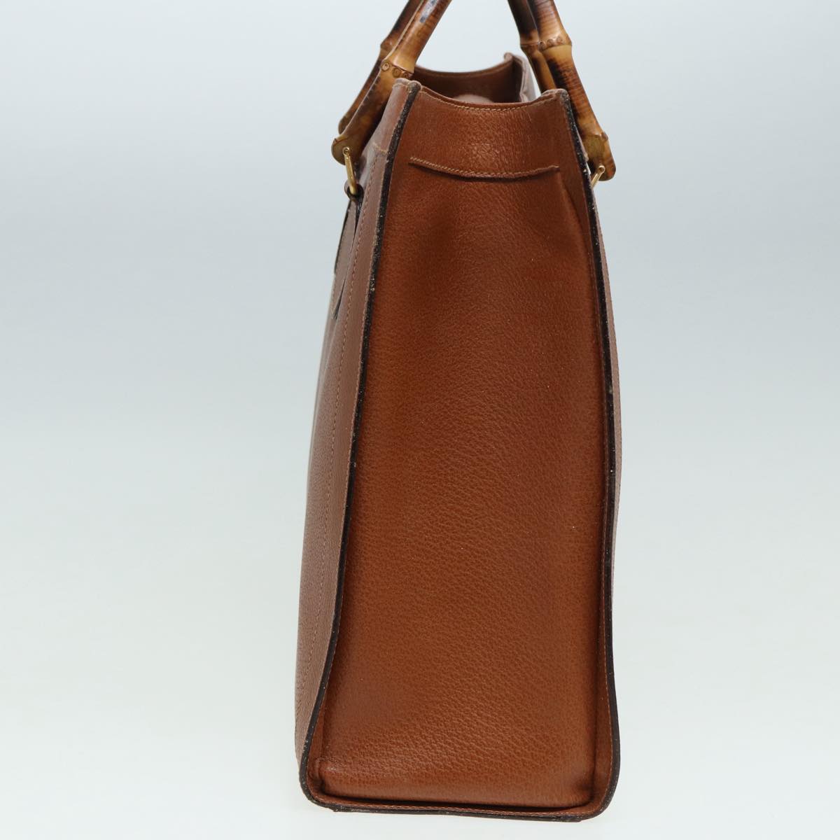 GUCCI Bamboo Hand Bag Leather Brown 002 1186 0259 83656