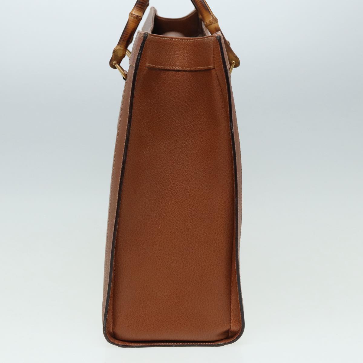 GUCCI Bamboo Hand Bag Leather Brown 002 1186 0259 83656